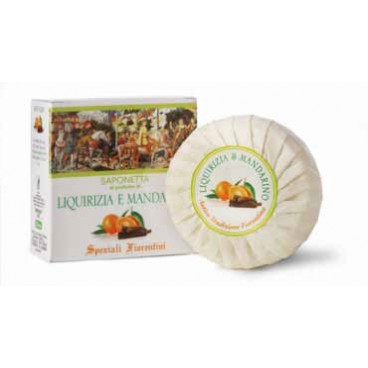 liquirizia e mandarino - saponetta 100 g. derbe speziali fiorentini