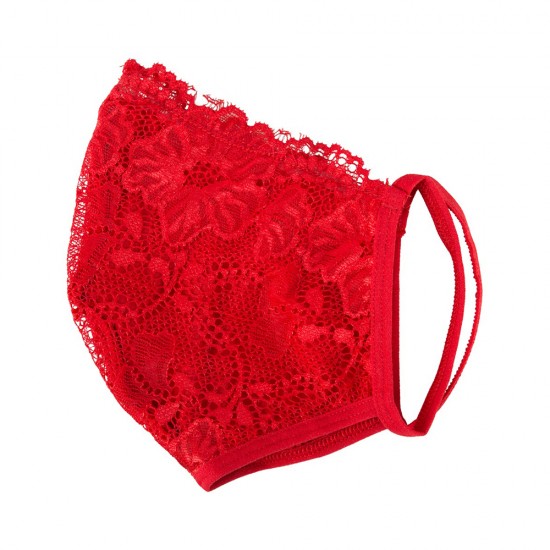 mask with lace red  cotelli 