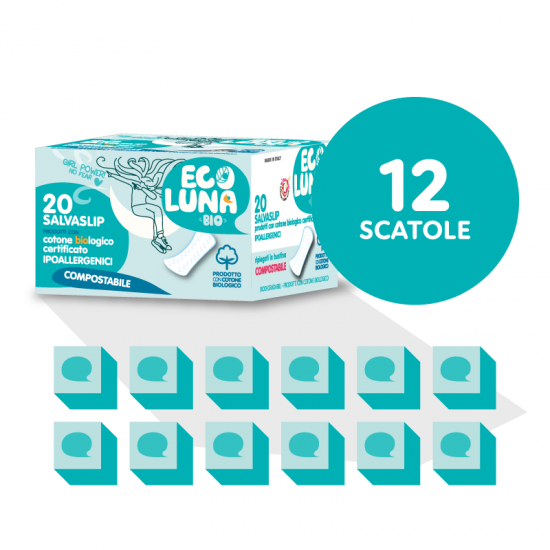 Ecoluna 12 Scatole Proteggi Slip Anatomici Ripiegati 20 Pz Ecoluna 12 Scatole Proteggi Slip Anatomici Ripiegati 20 Pz
