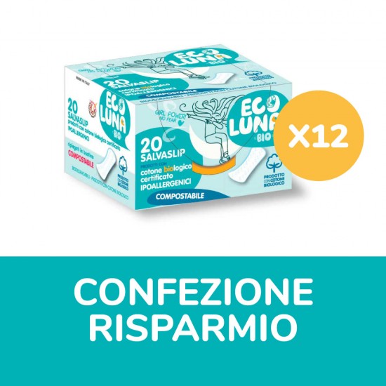 Ecoluna 12 Scatole Proteggi Slip Anatomici Ripiegati 20 Pz Ecoluna 12 Scatole Proteggi Slip Anatomici Ripiegati 20 Pz