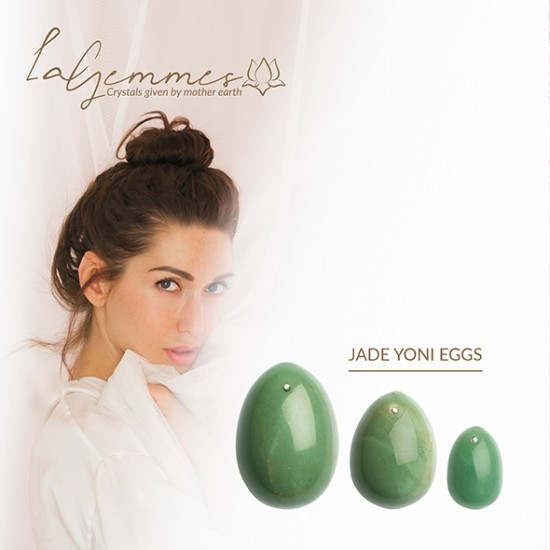 yoni egg set jade (l-m-s)  les gemmes 